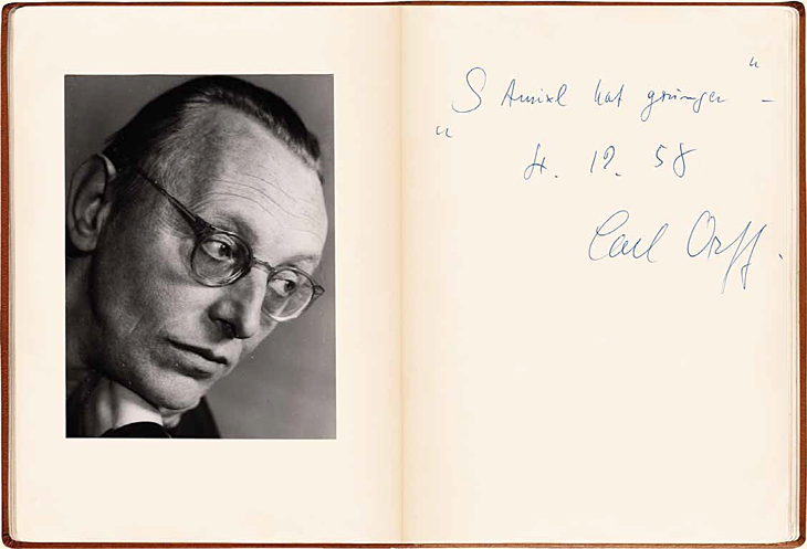 Carl Orff - Komponist - Gast der REUCHLIN-GESELLSCHAFT am 4.12.1958