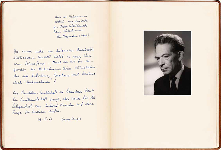 Georg Unger - Physiker - Gast der REUCHLIN-GESELLSCHAFT am 19.1.1961